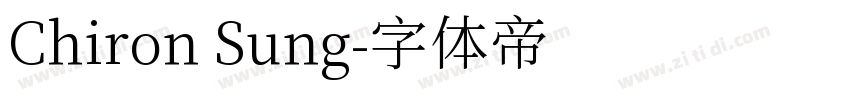 Chiron Sung字体转换